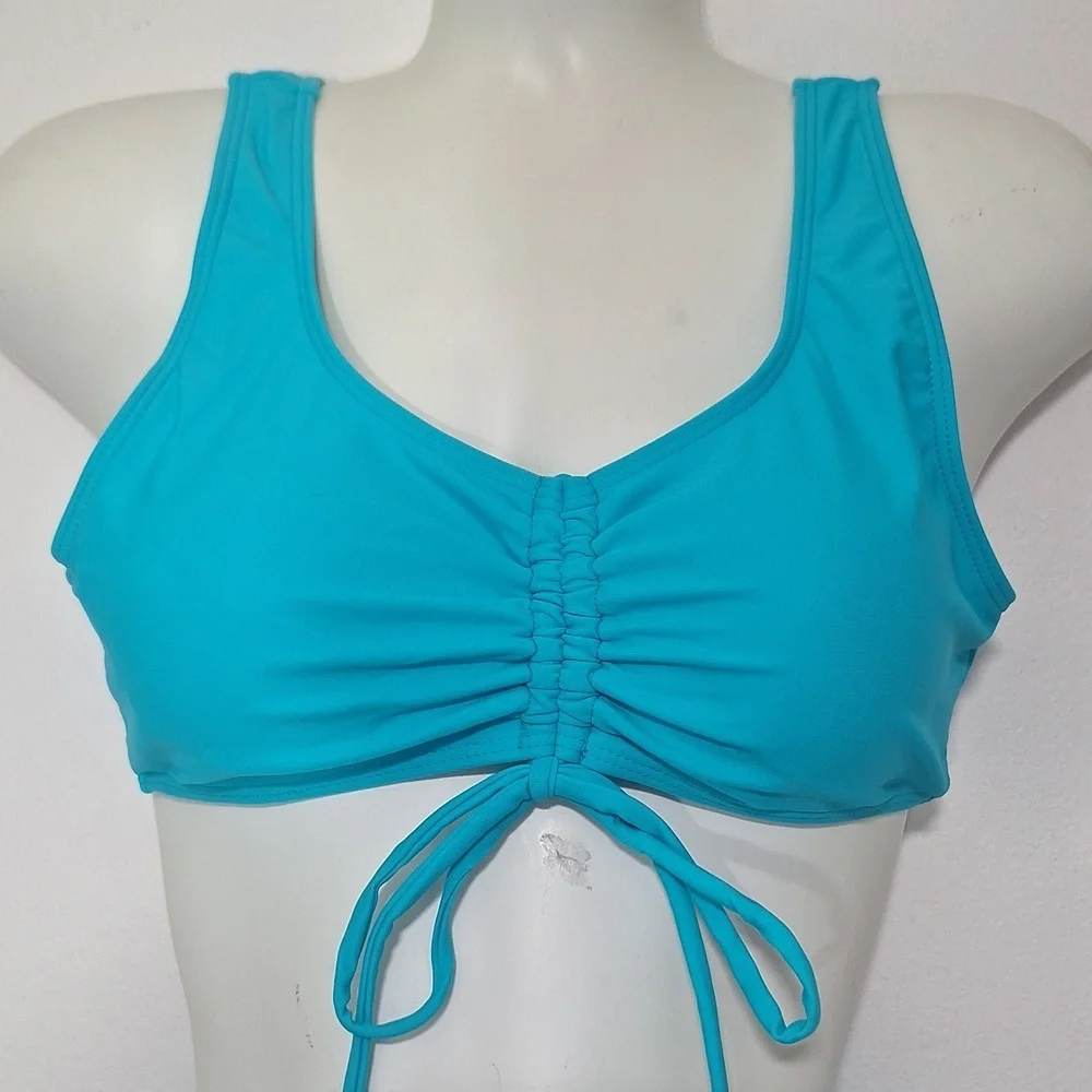 Tashehe Turquoise Tank Bikini Set Swim